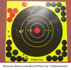 STP12INBS | 12 x 12 Inch Bullseye Splatter Burst Reactive Shooting Target Shoot