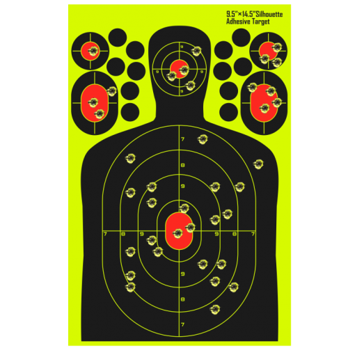 STP95X145 9.5"x14.5" Silhouette Reactive Shooting Target Splatter Burst